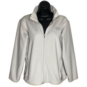 North Face Fleece Jacket Womens L Full Zip Long Sleeve Outdoors Pockets Fitted